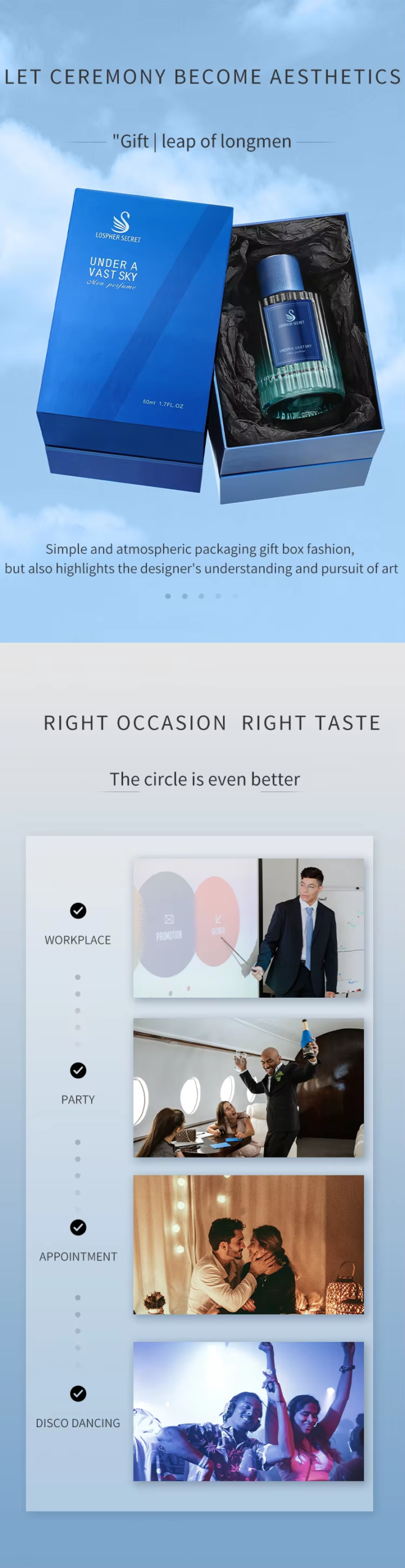 classic blue men’s perfume oem – fresh aquatic fragrance