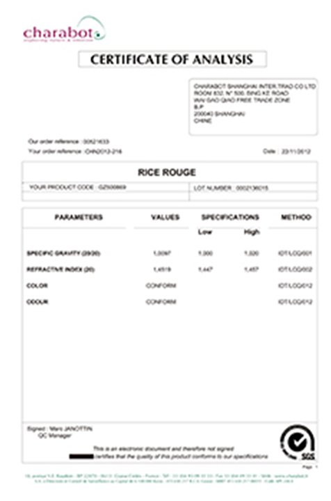 Landing Certificate
