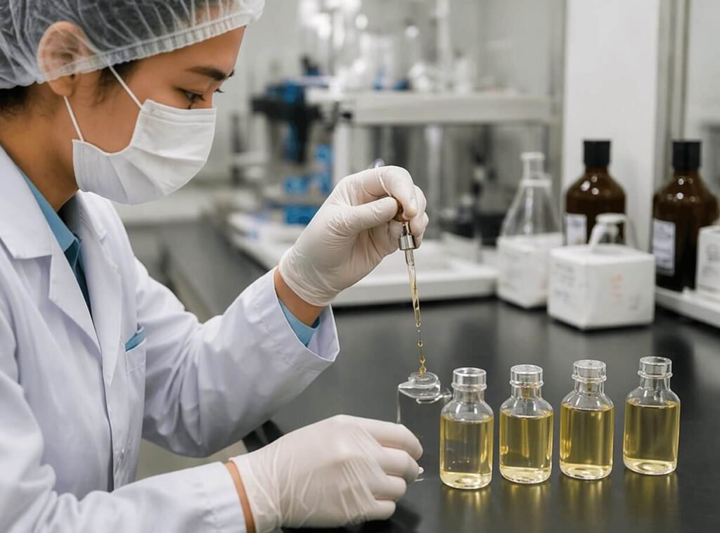 Perfume production quality control process
