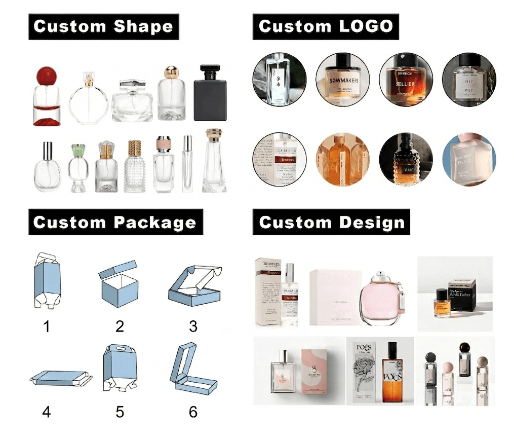custom perfume bottle designs glass packaging OEM ODM supplier